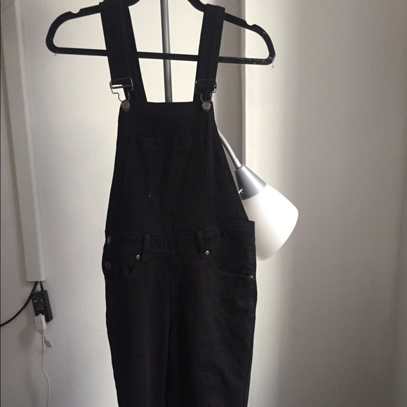 Boohoo Pants - Black Petite Overalls